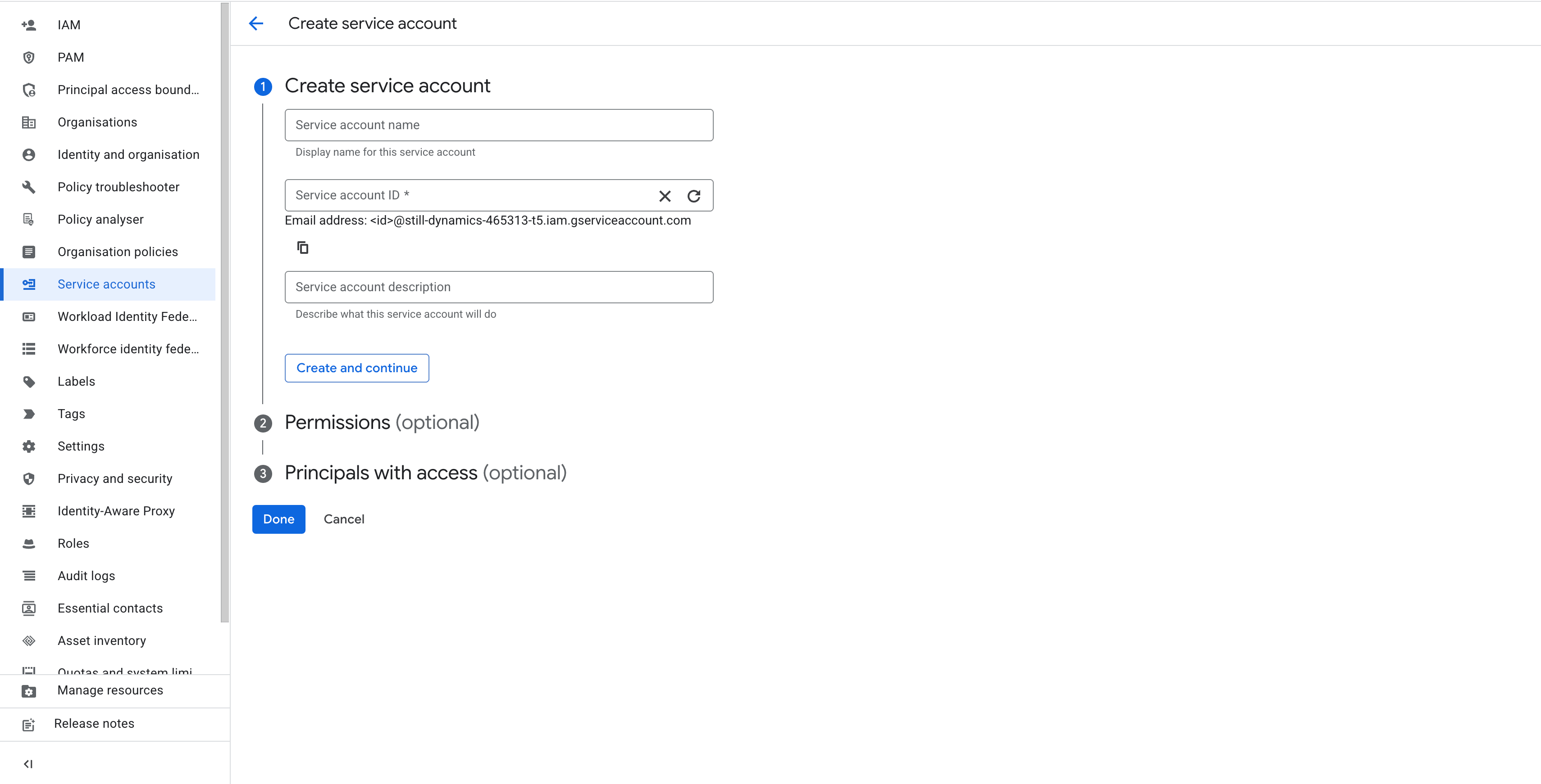 GCP Service Accounts