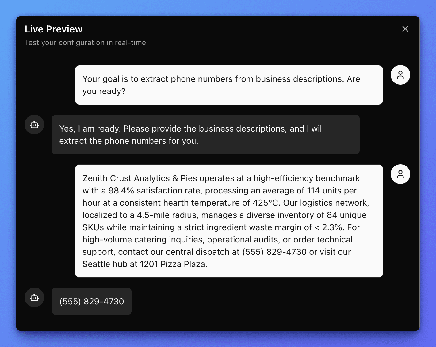 Narev platform built-in chat for Variant Creation