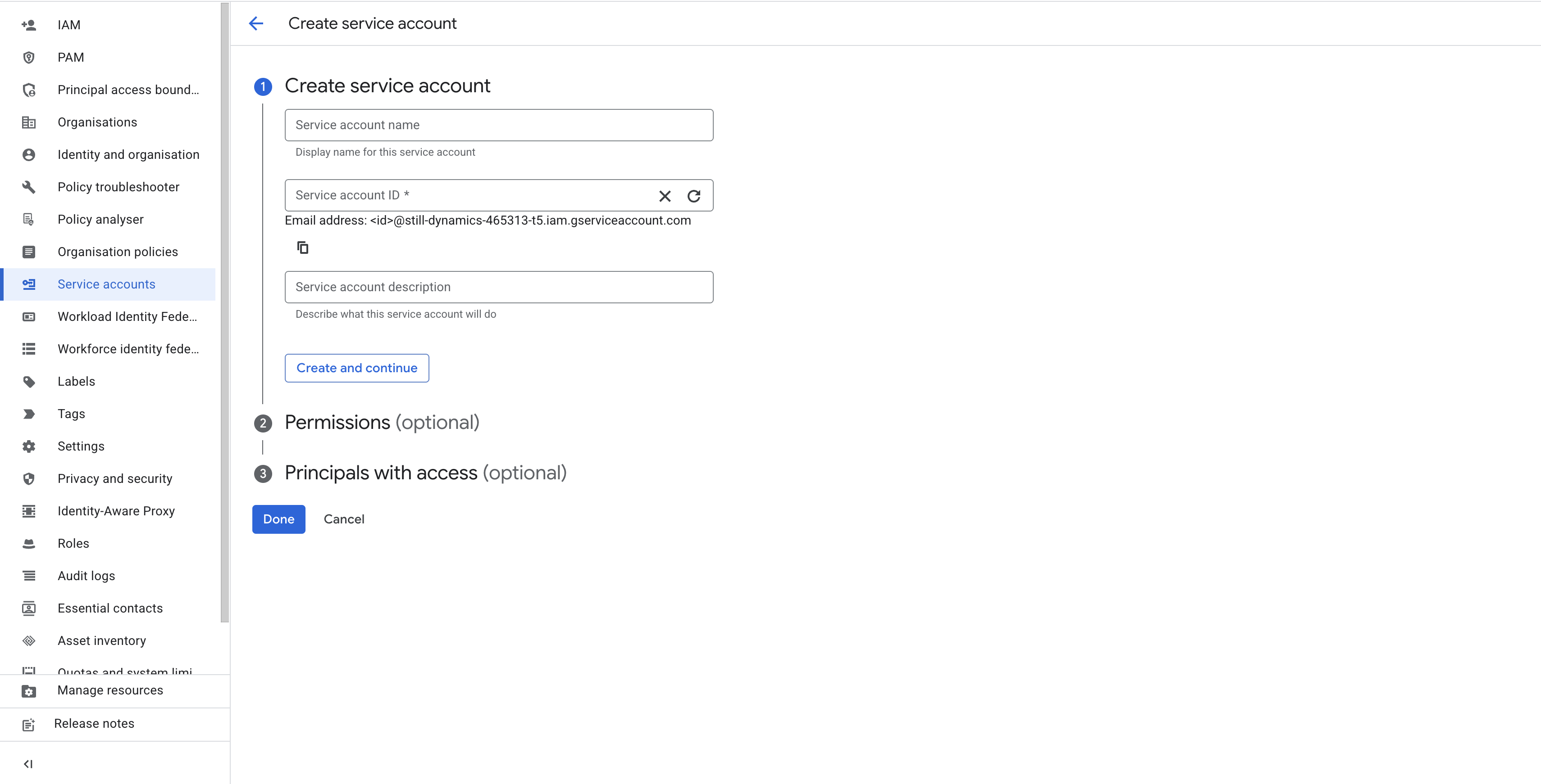 GCP Service Accounts